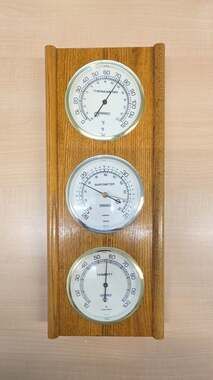 Vintage Springfield 3-Dial Weather Station Wall Plaque